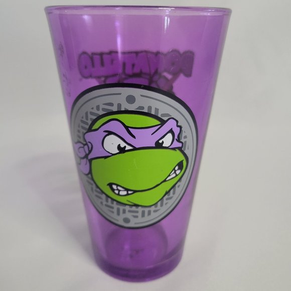 Teenage Mutant Ninja Turtle Donatello 2010 Purple 14 oz Glass Tumbler - Picture 1 of 5